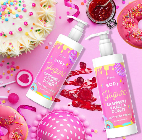 Raspberry Vanilla Donut Body Yogurt - Kmoni Cosmetics